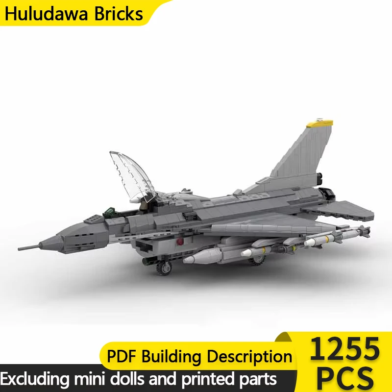 Military Aircraft Model MOC Building Retired Military Fighter Jets Modular Technology Gifts Holiday Assemble Children Toys Suit