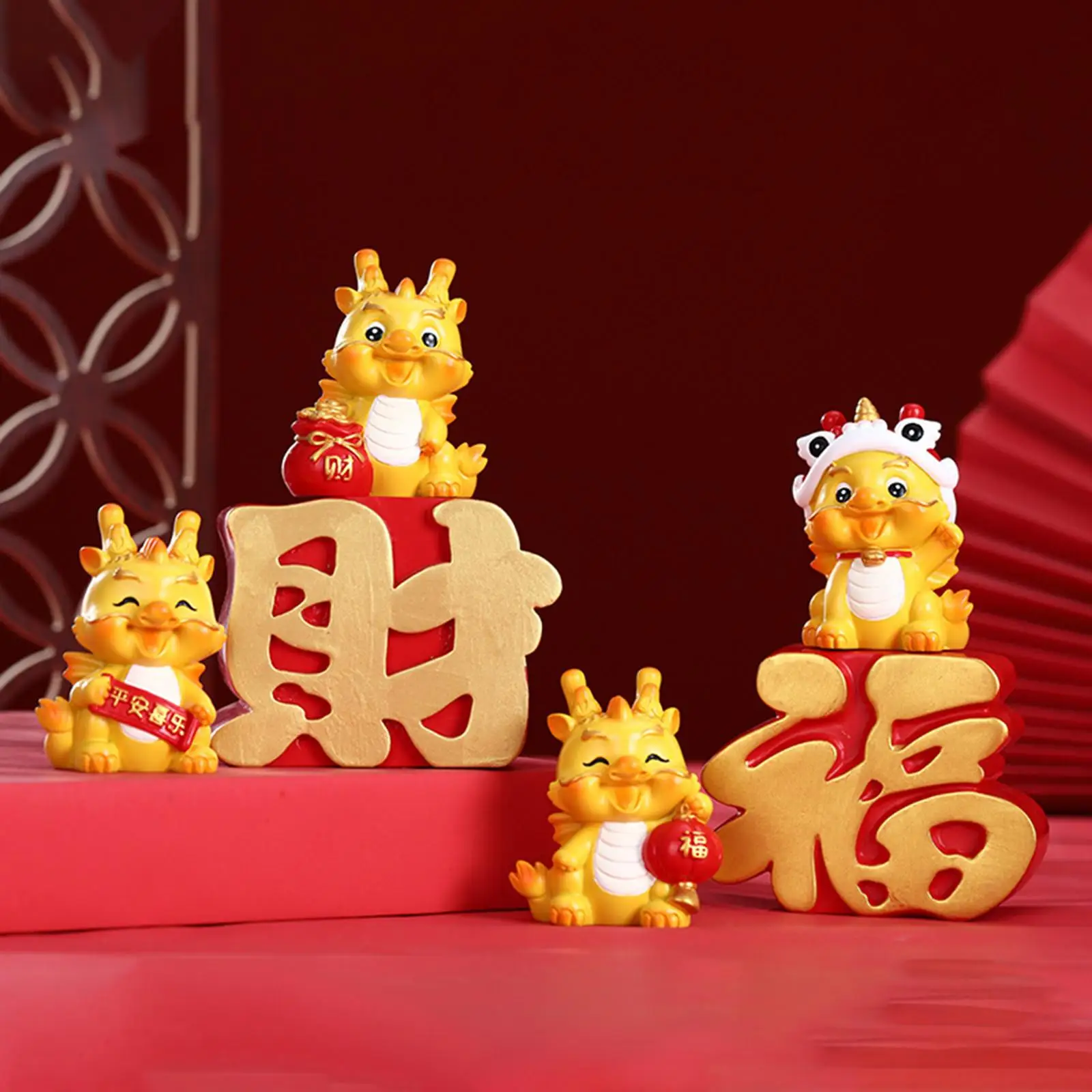 Desktop Ornament Dragon Statue Creative Cute Dragons Sculpture Mini Dragon Figurine for Shelf Entryway Desktop Home Decoration