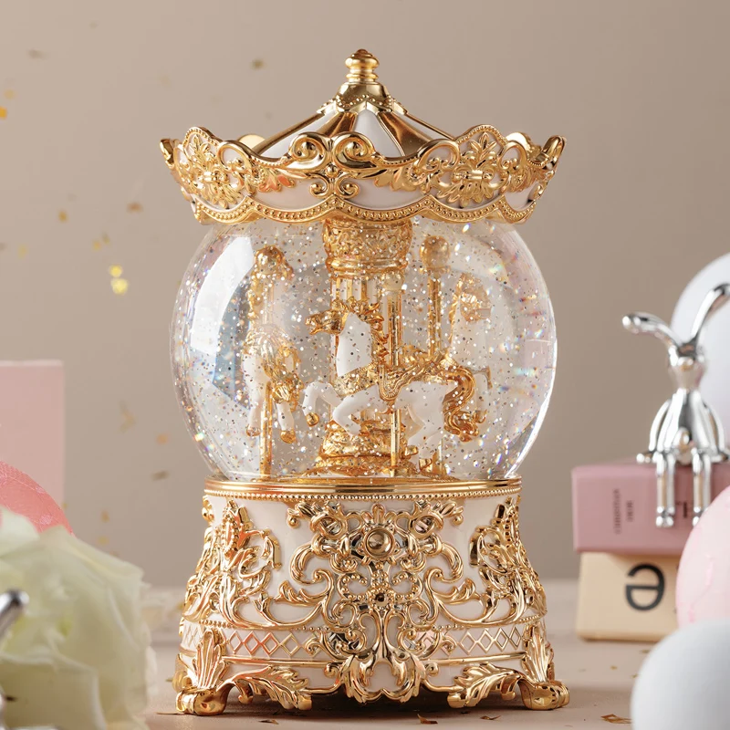 Crystal Ball Music Box Music Box Carousel