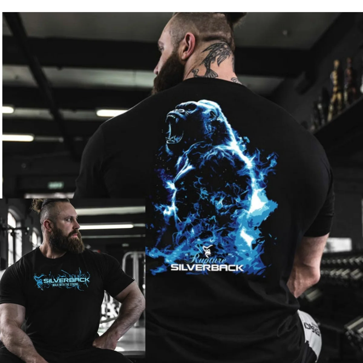 T-shirt GYM Gorilla Rupture - Silverback Gymwear _ Parfait pour les culturistes et les powerlifters