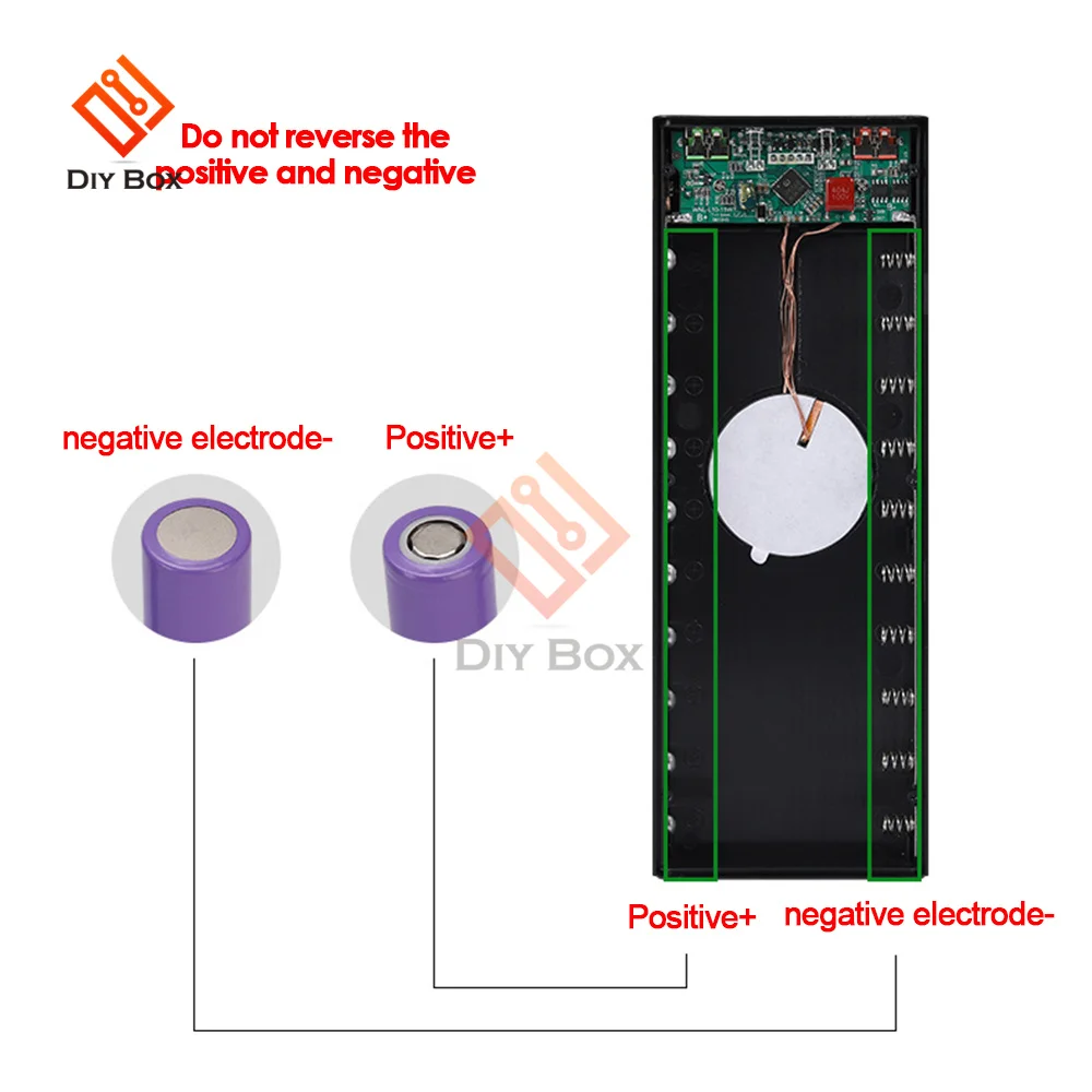 Wymienny USB 10*18650 etui na powerbank 22.5W + 15W szybko ładująca ładowarka do telefonu przechowywanie DIY 18650 uchwyt na baterie etui z funkcją