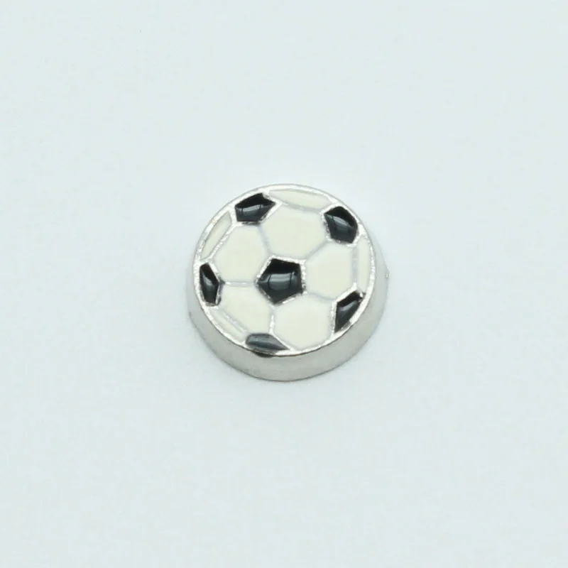 20pcs Mix Random Sport Volleyball Basketball Badminton Charms Living Glass Memory Floating Lockets Necklace DIY Jewelry