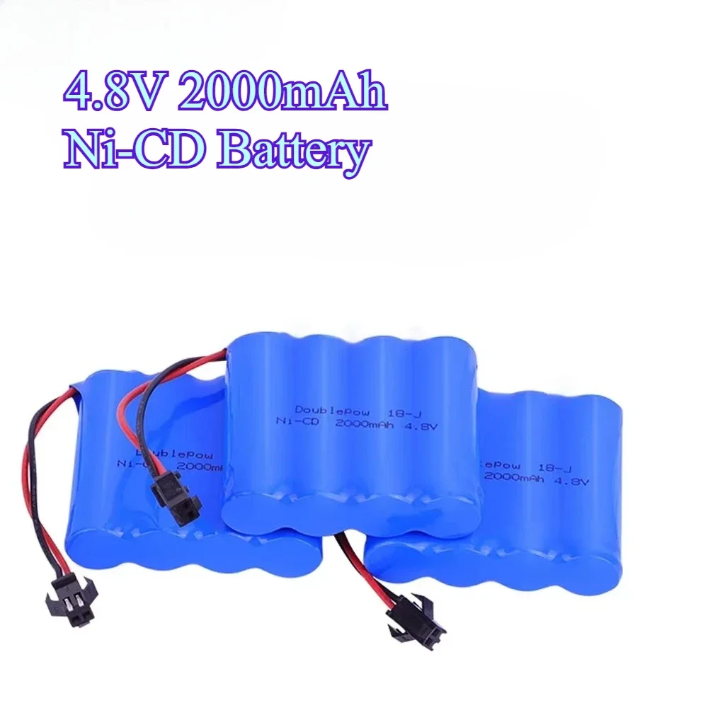 4.8V 2000mAh Ni-CD Battery Rechargeable Battery AA Battery Pack Used for  Dump Truck Toy Car Four-wheel Drive Alloy Climbing Car