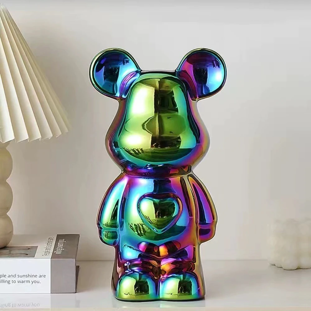 18/28 cm Ästhetische Bärenfigur aus Keramik, Teddybär-Deko, Actionfigur, Skulptur, Ornament für Raumdekoration, Heimdekoration, Kunsthandwerk – Detail 13