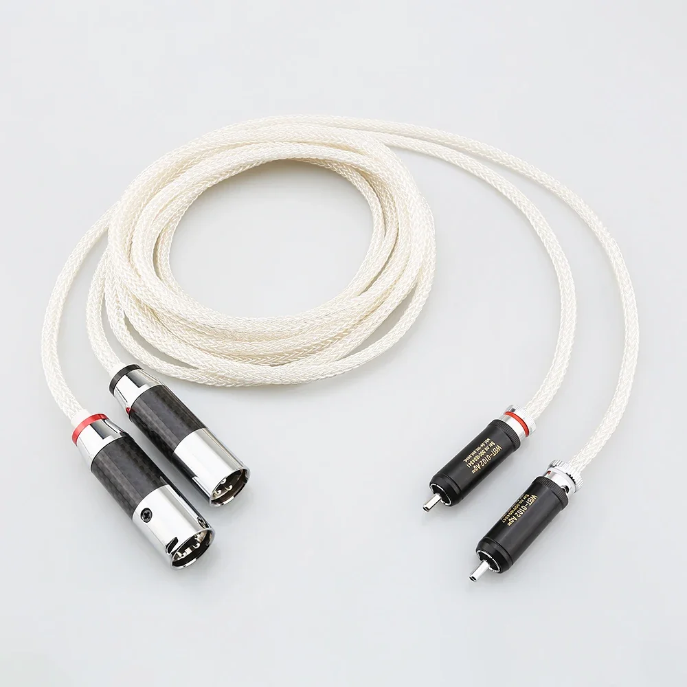 

Pair HIFI 16Cores Pure Silver XLR RCA Audio Cable for Amplifier CD Player - Audiophile XLR Balanced Interconnect Cord