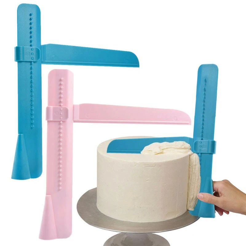 

DIY Cake Scraper Adjustable Smoother Baking Tools Cakes Pastry Spatula Fondant Spatulas Cake Edge Smoother Cream Leveling Device