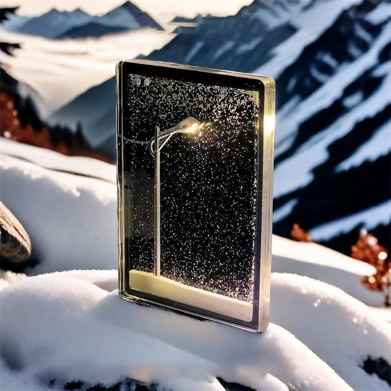 Lampione stradale fai-da-te Lampada da notte con scena di neve Lampada da lampione natalizia innevata fatta a mano Arti e mestieri Regalo per bambini Ragazze Amici