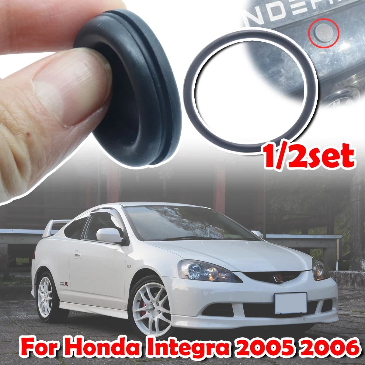 Rear Windshield Wiper Arm Rocker Delete Bung O Ring Rubber Grommet Plug For Honda Integra 2005 2006 Cap Accessories 91617SB6000
