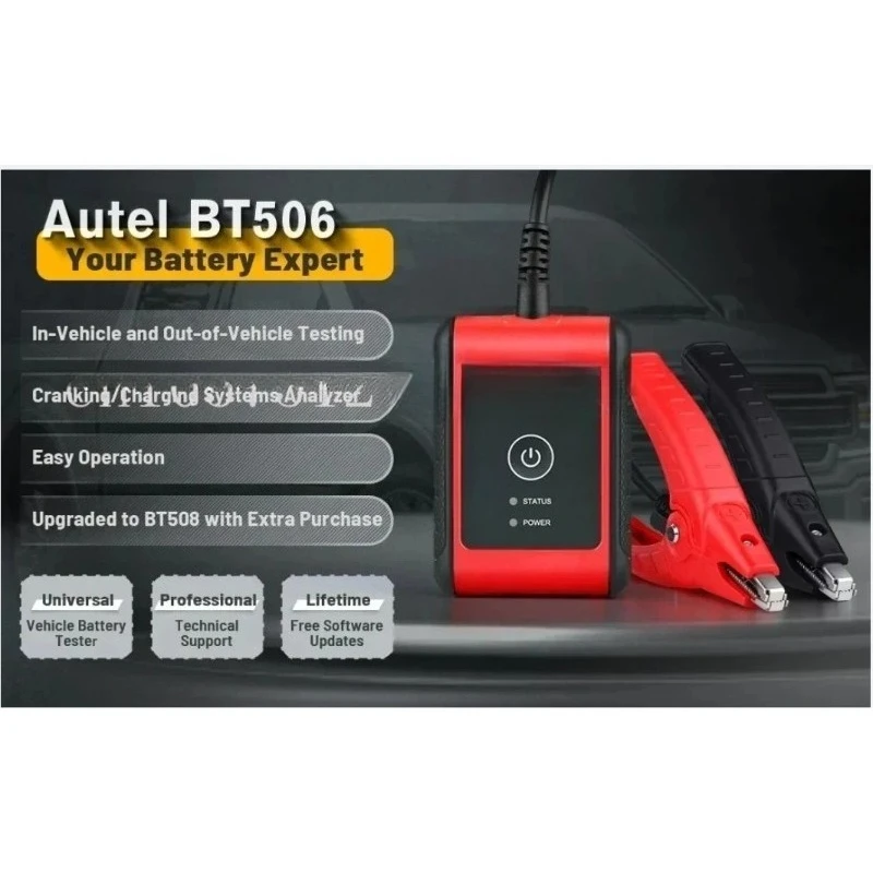 

Новый оригинальный инструмент для анализа автомобильной батареи и электросистемы Autel MaxiBAS BT506 работает с планшетом Autel MaxiSys
