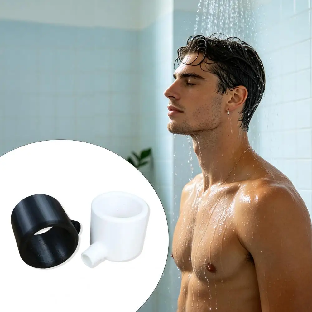 Men Shower Nozzle Supercharging Hydromassage Standard Thread Interface Fits Most Pipes 360Degree Ring Water Spray Spiral Nozzle.