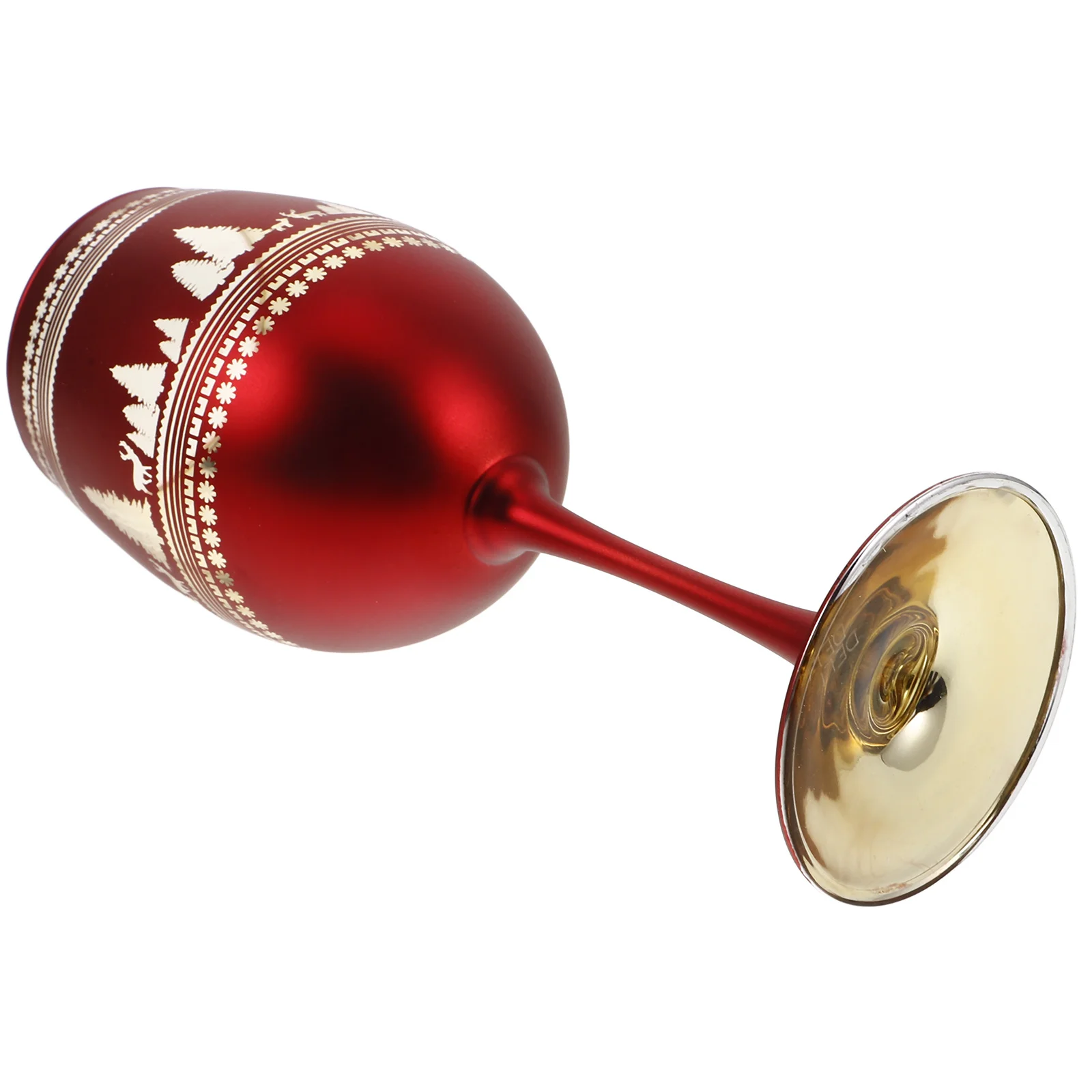 

Set of 4 Christmas Wine Glasses Stemmed Red Wine Goblets Holiday Themed Glassware for Holiday Gatherings Decorative Cocktail