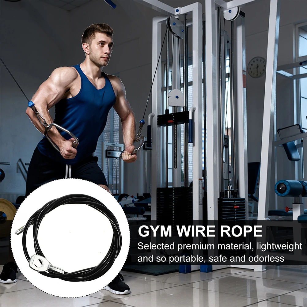 

2pcs Reusable Daily Use Workout Cables Professional Replacement Cables For Fitness Supply Sturdy Pulley Cable Diy Gym