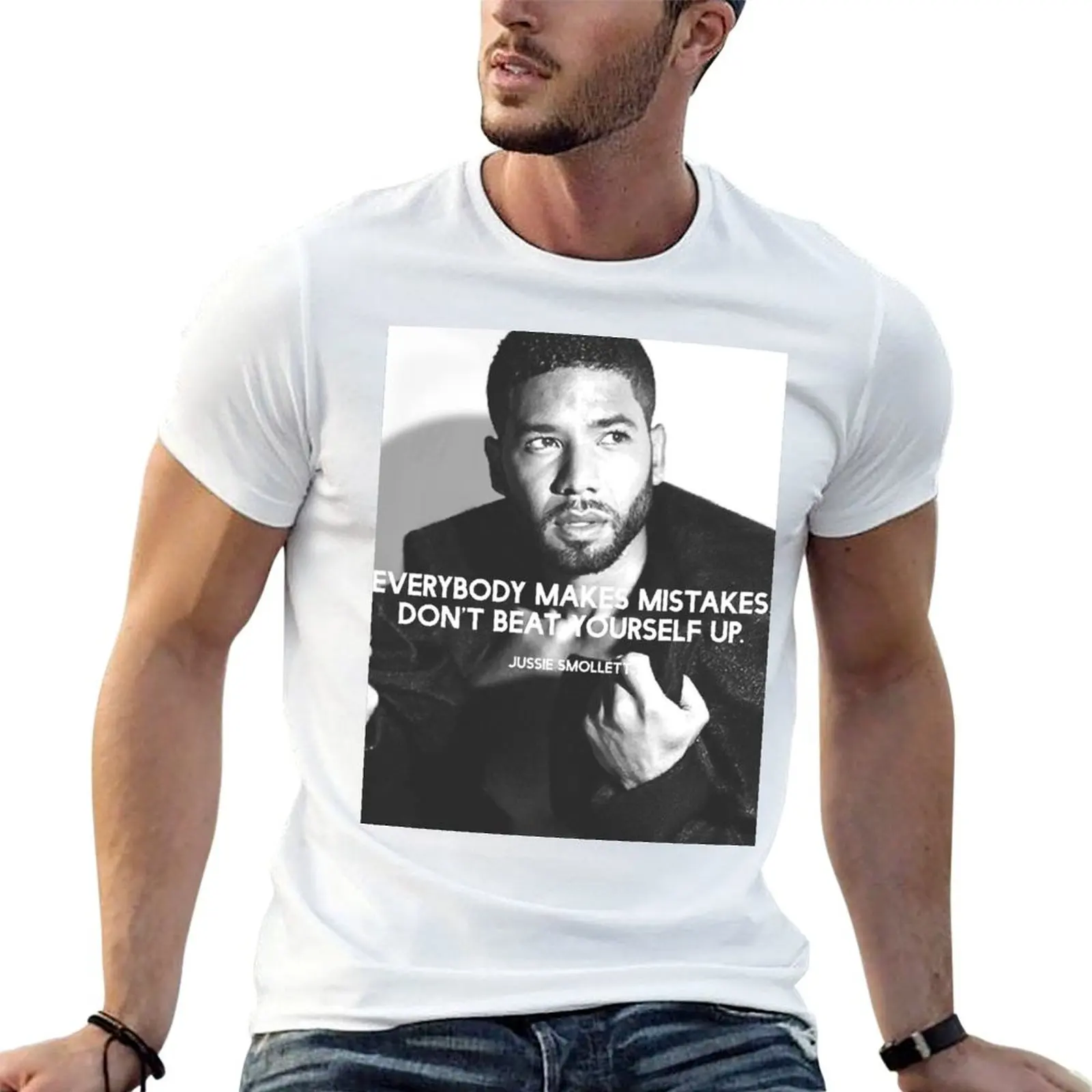 

Jussie Smollett BW T-Shirt t shirts for man graphic tees t shirt man luxury T-Shirt