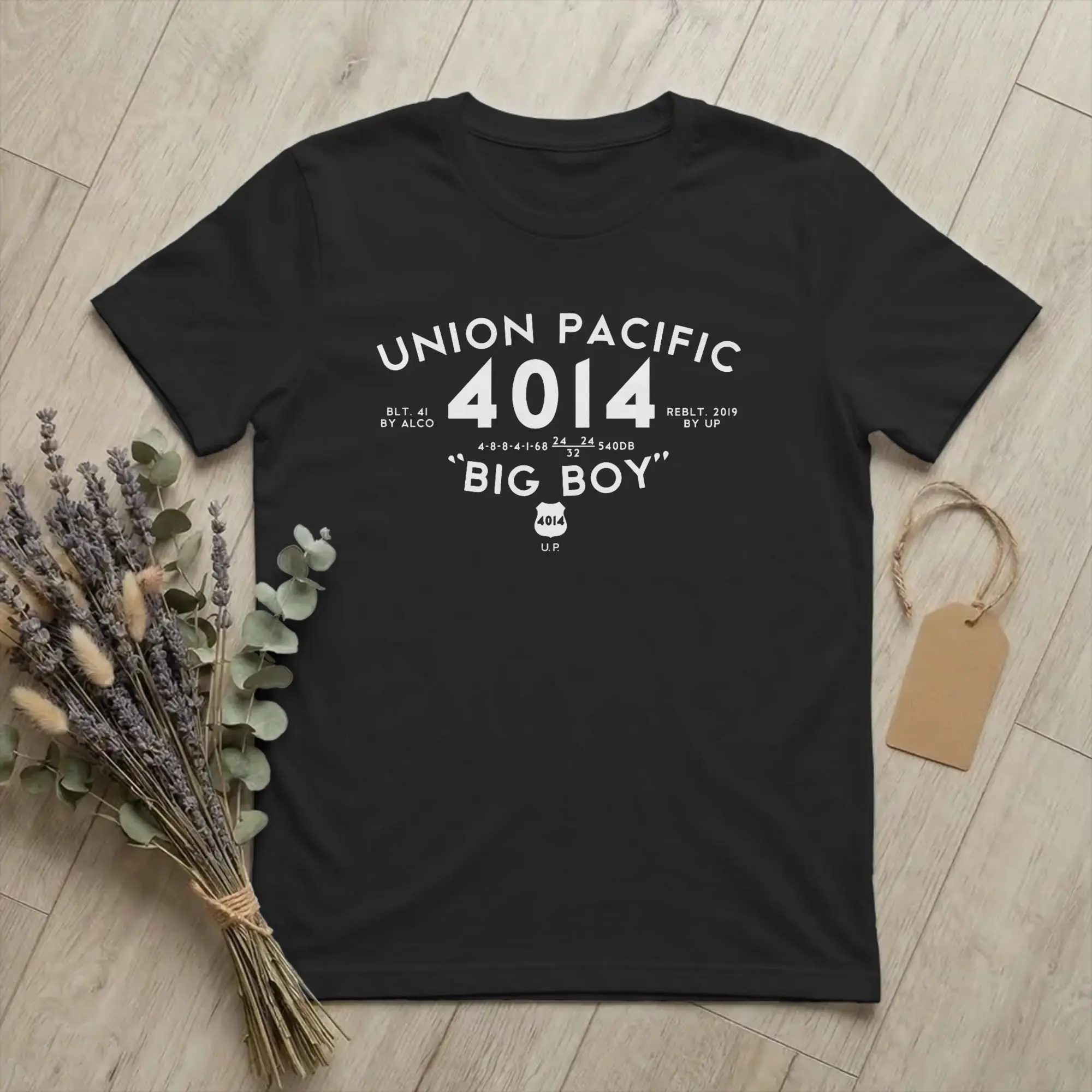 Men's T-Shirts Big Boy 4014 Steam-Engine Locomotive Funny 100% Cotton Tees Railroad Train T Shirts Crew Neck merchandise Gift