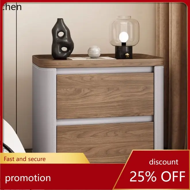 

Прикроватная тумбочка CZ с текстурой орехового дерева, премиум-класса, не требует сборки, из кожи с эффектом седельной кожи