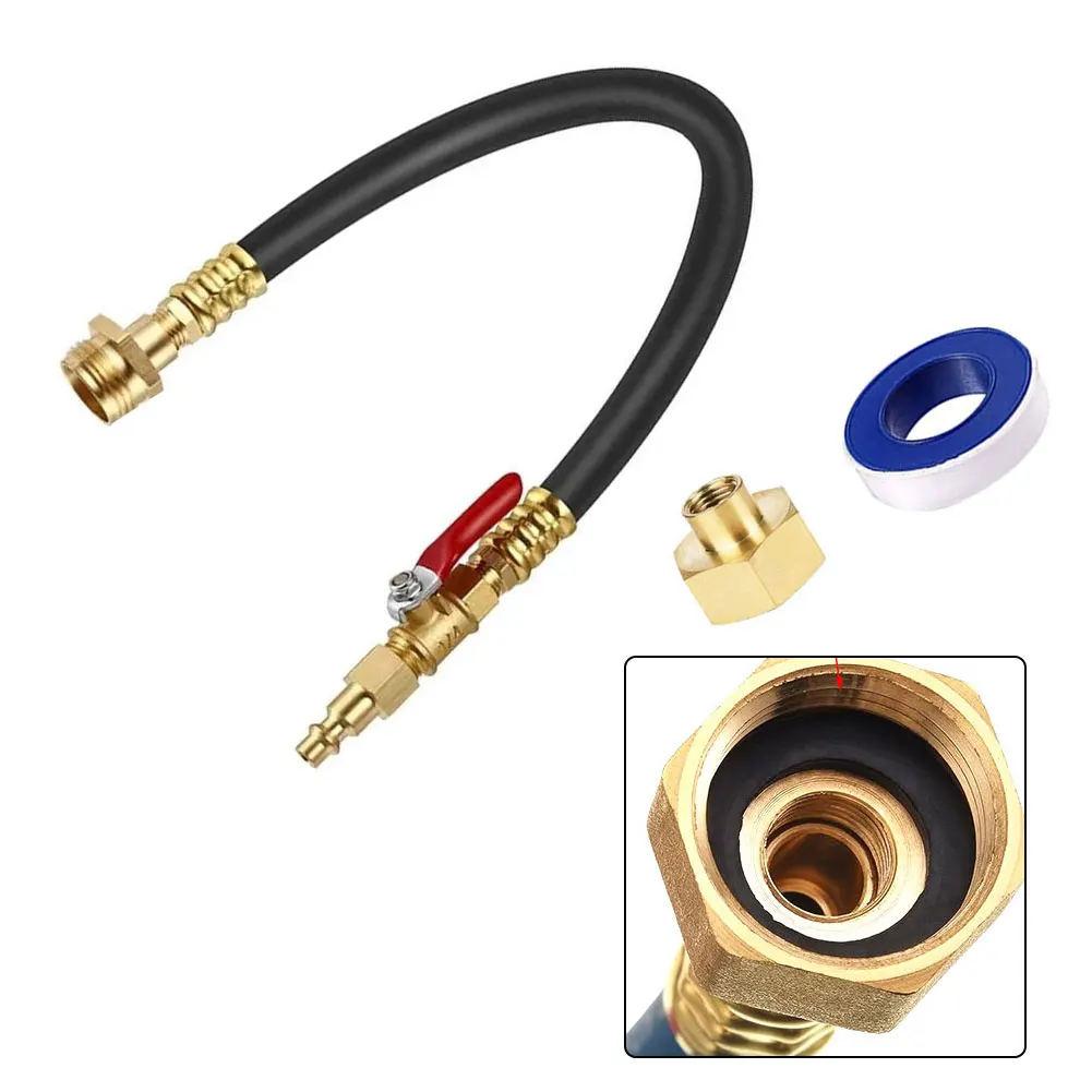 

3/8 RV For Winter Sprinkler Adapter with Shut Off Valve for Efficient For Winter Sprinkler System Use in Campervan and RV