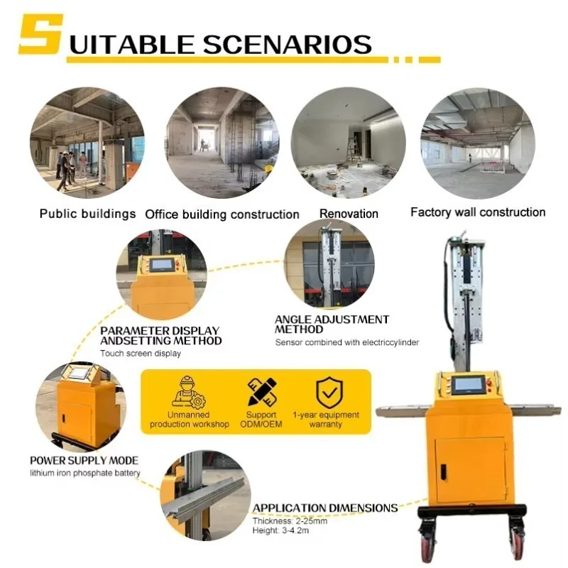 Fully Automatic Cement Wall Plastering Machine Concrete Plastering Machine for Gypsum Cement Putty Construction