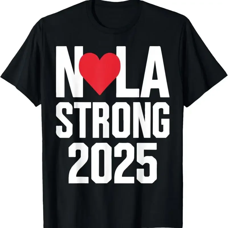 New Orleans Nola Strong Heart 2025 T Shirt