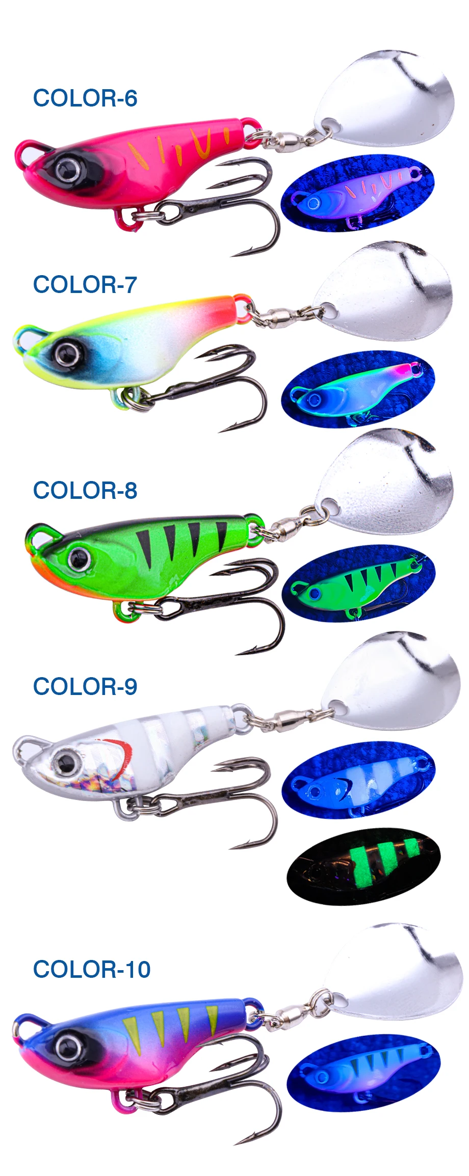 FJORD 14g 18g Micro Angelköder Schwanz Spinner Jig Swimbaits Spinning Köder Barsch Köder Fluss Metall Vibrierende Schwänze Angelgerät – Detail 8