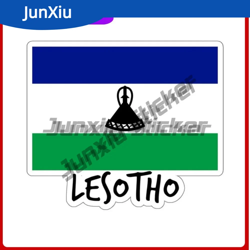 

Lesotho Flag Travel Decor Sticker Scratch-proof Stickers Accessories Suv Motorcycle Bumper Laptop Speedboat Rear Windshield Pvc