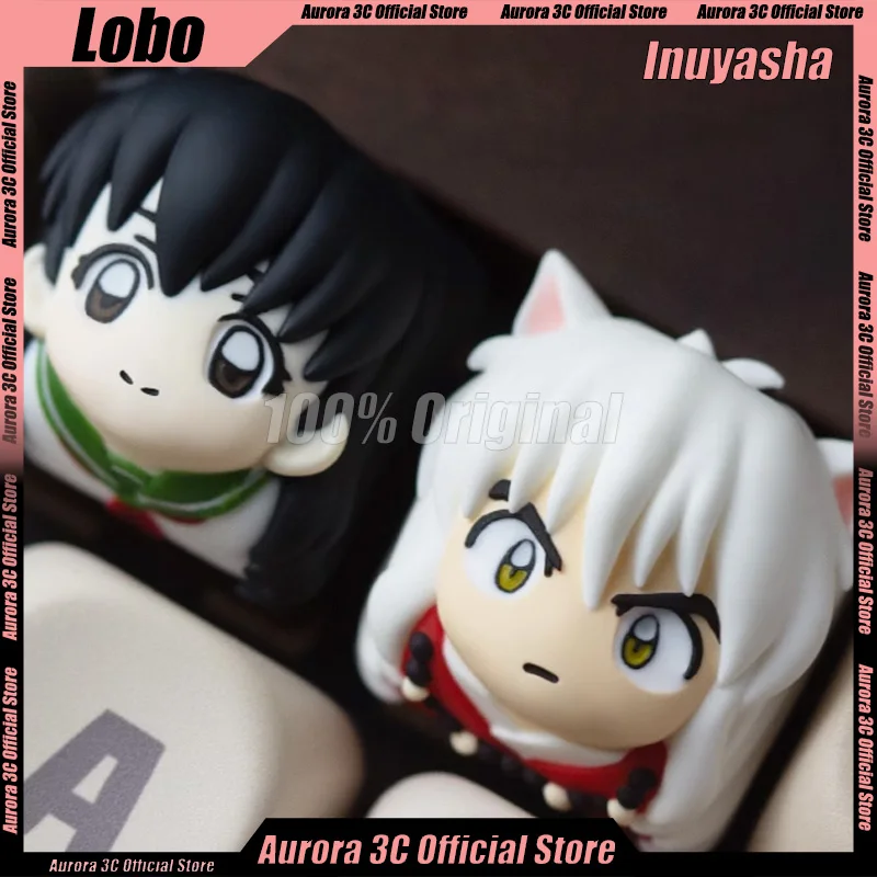 

Колпачки для клавиш Lobo Inuyasha, колпачки для ключей в стиле аниме Higurashi Kagome, полимерные колпачки для клавиш, механические колпачки для клавиш, индивидуальные аксессуары для ПК