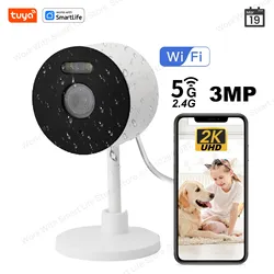 3MP HD Tuya Smart Indoor/Outdoor Security Camera for Home,Baby/Elder/Pet Camera With Phone App,Color Night Vision 2-Way Audio