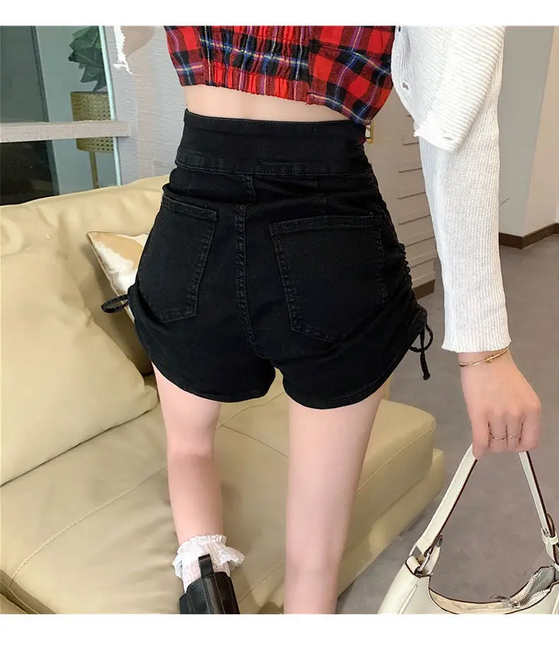 Shorts Womens Denim Vintage Raw Hem Hotpants Festival American Trend Summer Streetwear For Music Lovers And Party Nights Jorts