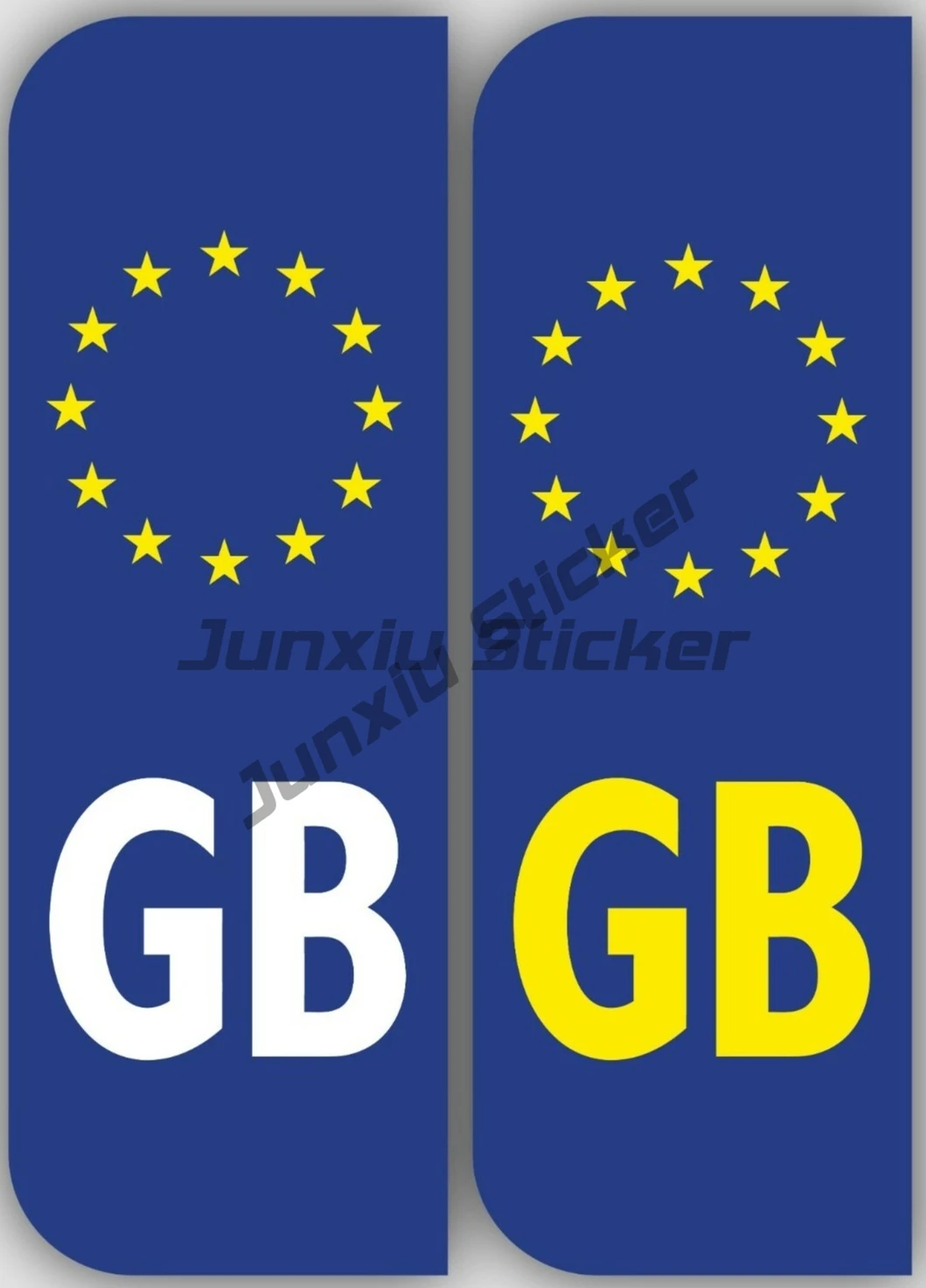 

GB Euro Car Stickers - Car, Van, Registration Plate Self-adhesive Vinyl