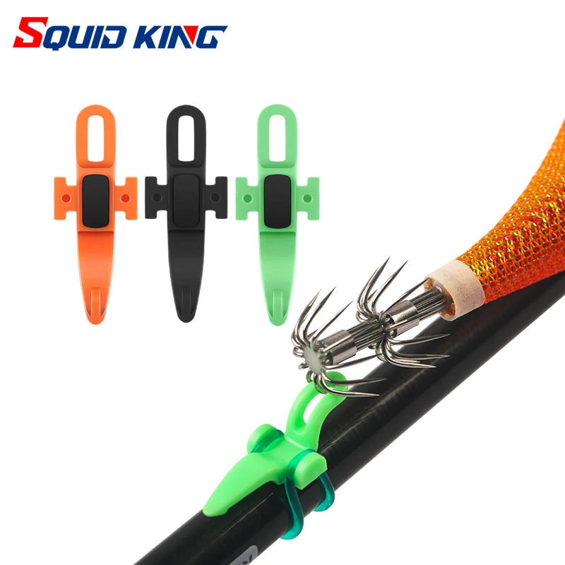 SQUID KING 2pcs Fishing Hook Keeper Holder Fishing Rod Hook Keeper Bait Portable Accessories Tools Fixed Lure Jig Hooks