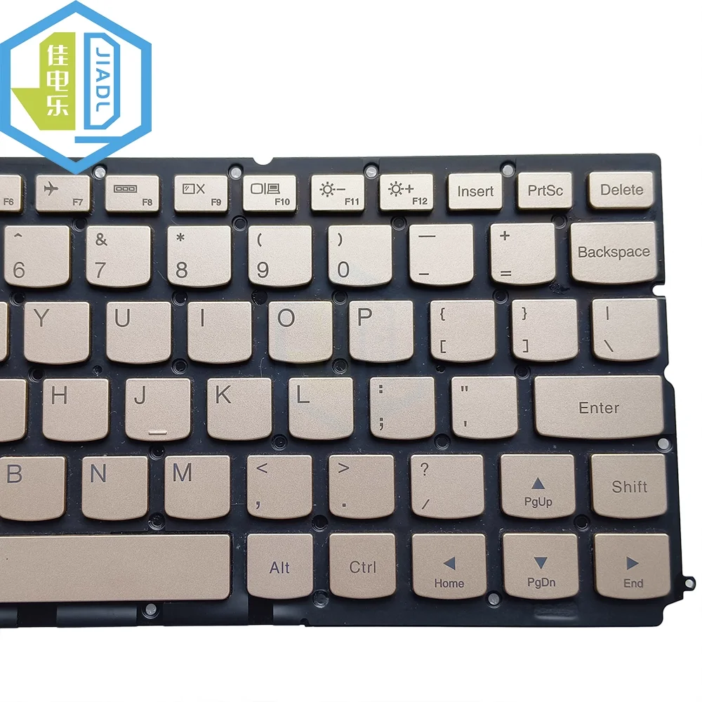 US English Backlit Keyboard For Lenovo Xiaoxin AIR 12 XIAOXIN AIR12 ITE Gold Backlight Keyboards Notebook Replacement