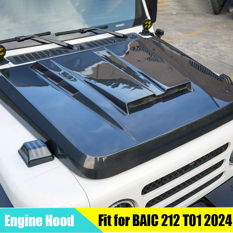 Car Transparent Engine Hood Suitable for BAIC 212 T01 2024-2026 Modified Car Engine Hood Cover Exterior Accessories