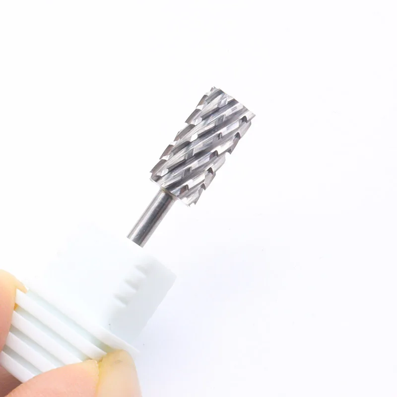 4XC 5In1 Two-way Tungsten Carbide Nail Drill Bit Barrel Cuticle Burr Bits For Manicure Electric Drill Accessories Gel Removal