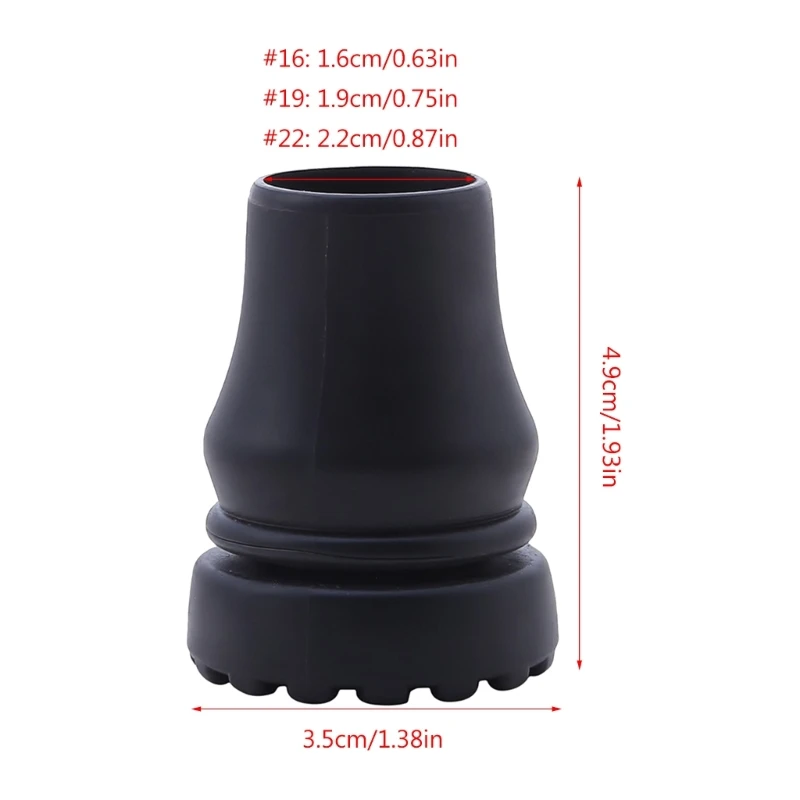 Reliable Nonslip Walking Pad Caps Hiking End Bottom Crutch Tip Head Protectors Walking Rubber Replaceable Tip