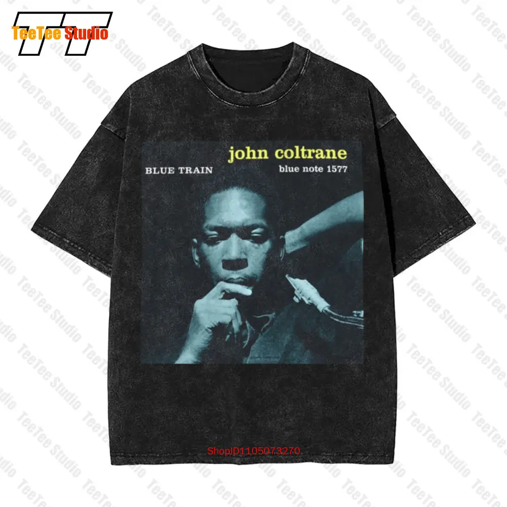 John Coltrane-Blue Train Jazz Icons Legends Miles Davis Vintage Oversized T-Shirt 9SCE