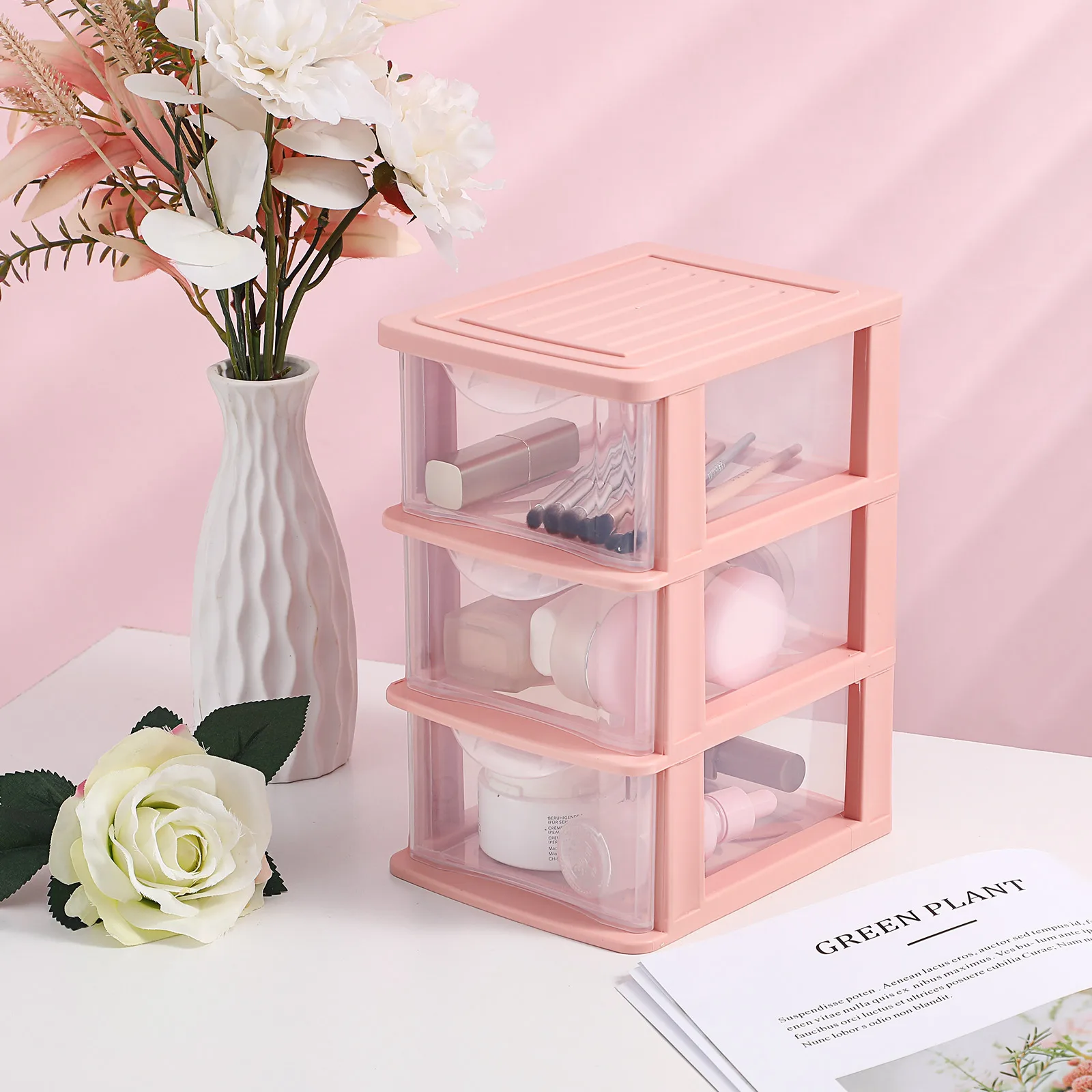 

1Pcs Drawer Type Makeup Organizing Holder Transparent Desktop Storage Case for Cosmetics Skin Care Products Multilayer Sundries