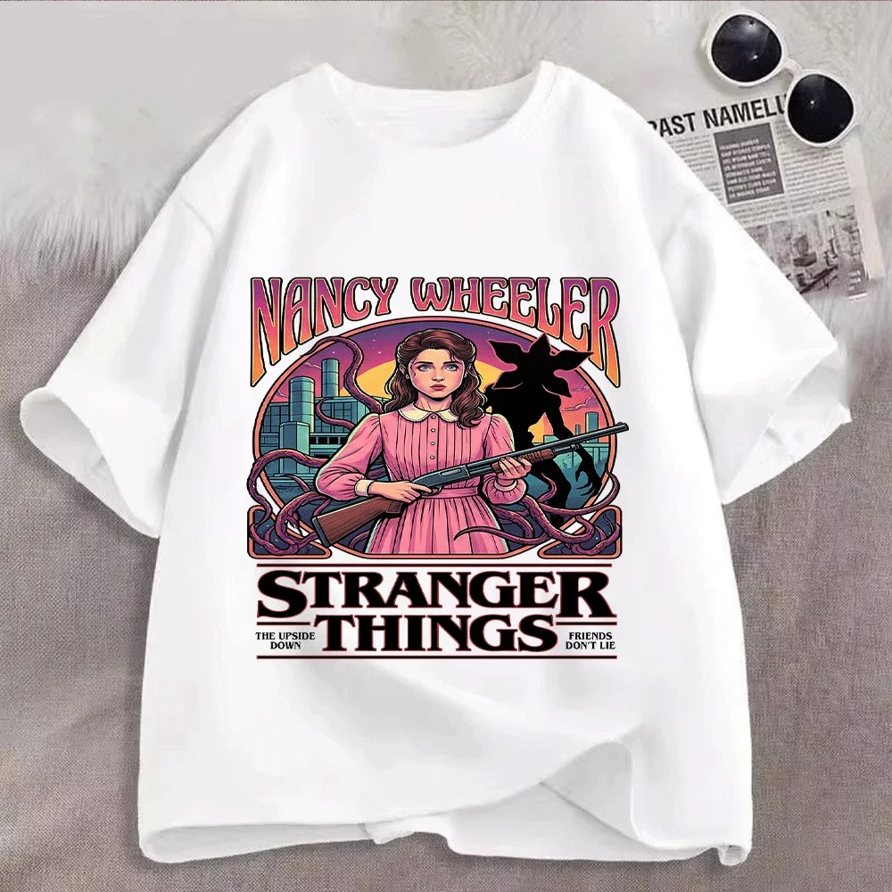 

Стильные футболки с рисунком «Стрэнджерс Тингс» с изображением Нэнси Уиллера, уникальный дизайн для семейной одежды, идеально подходят для фанатов