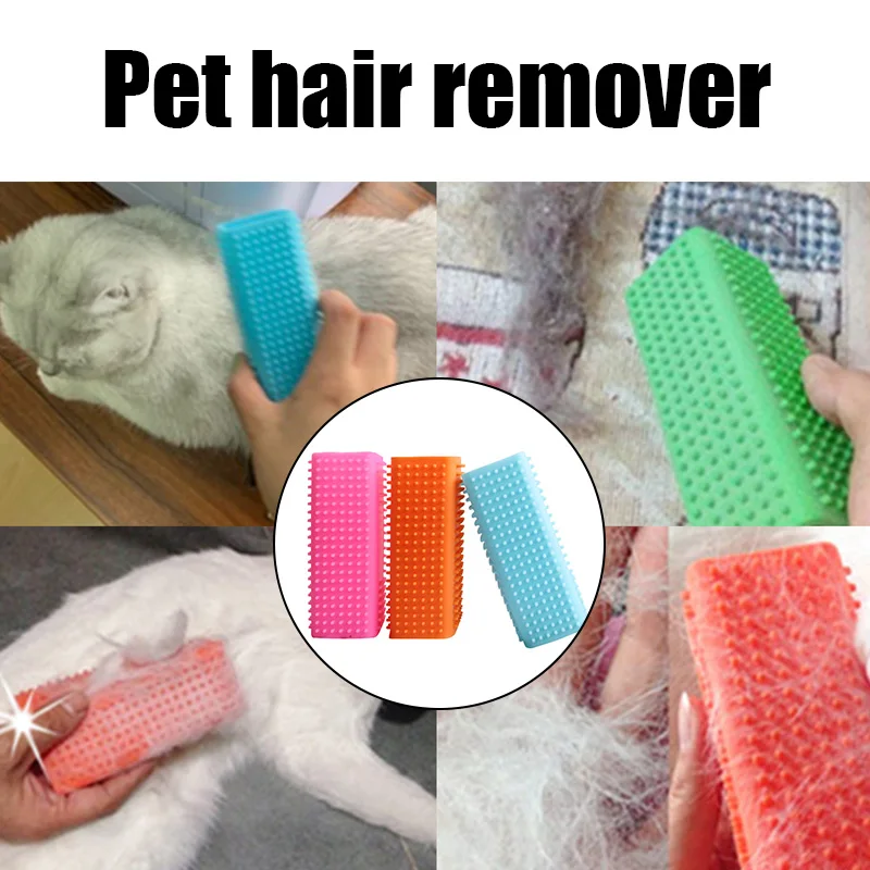 Massager For Cats Clean Hair Removal Brush Wool Dog Bath Comb Sticky Depilation Soft Silicone Dog Brush Pet Cleaner Supplies