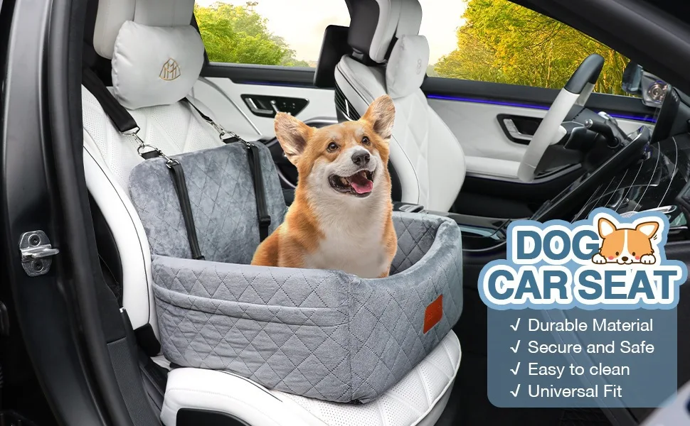 

Portable Travel Car Kennel Removable Washable Pet Nest Dog Bed for Car Safety