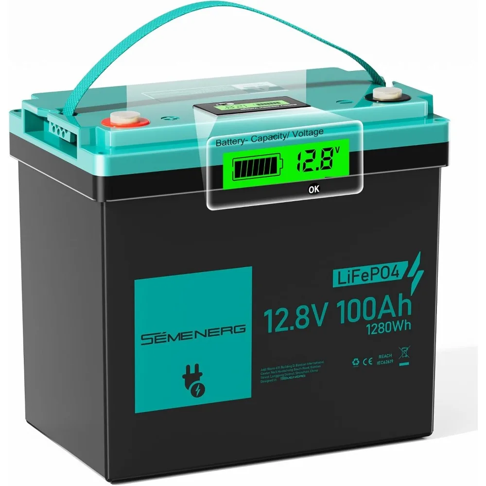 

12V 100Ah Group 24 LiFePO4 Battery: 100A BMS, 15000 Cycles - RV/Trolling Motor Lithium Power​