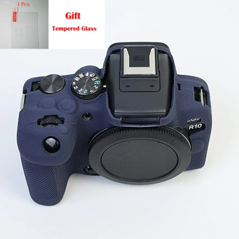 

Protective cover For Canon EOS R10 Camera Bag Silicone Case R10 Soft silicone Armor Skin case + free tempered film