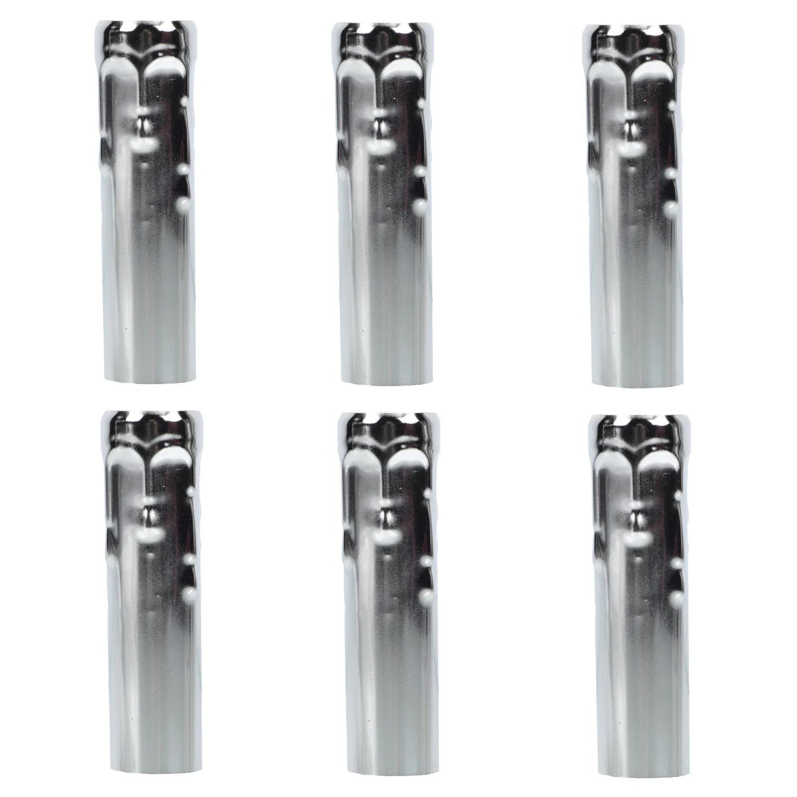 

6 Pcs Tear Pattern Water Pipe Sleeves 25x100mm Sand Nickel Chandelier Components Lighting Accessories LED Tube Lamp Parts