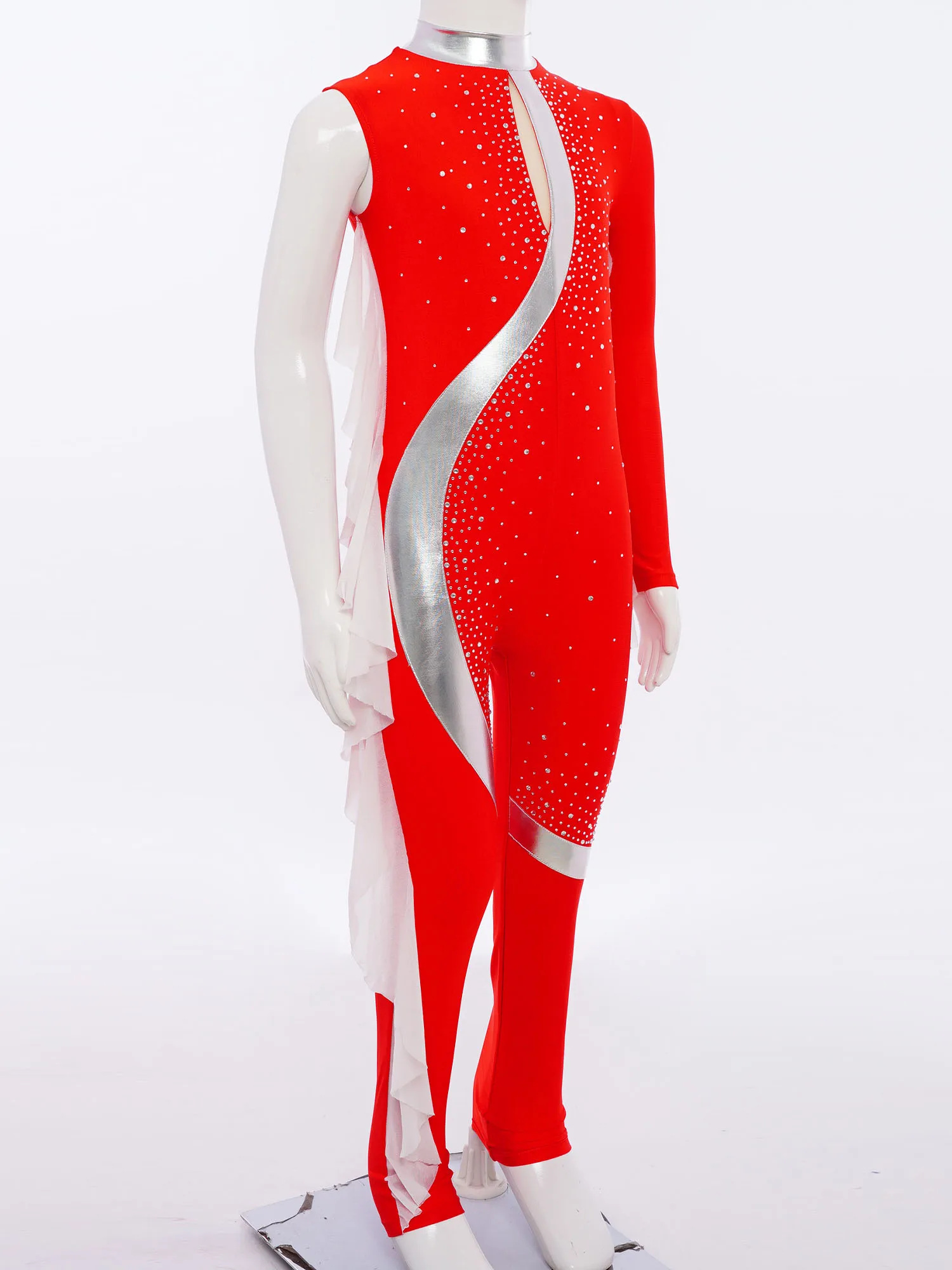 Kids Girls Ballet Gymnastique Leotards Skating Jumpsuit Dance Leotards Long Sleeve Full Body Suits Leotard Gymnastics Bodysuit