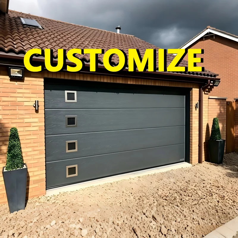 Any Size Custom Backup Battery System Aluminum Garage Door Power Outage Usable Remote Auto Emergency Guarantee Home Entry Door