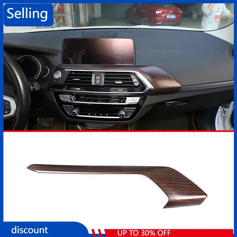 

Car Center Air Vent Frame Trim Pine Wood Grain ABS For BMW X3 X4 G01 G02 2018 2019 LHD Accessories fast ship