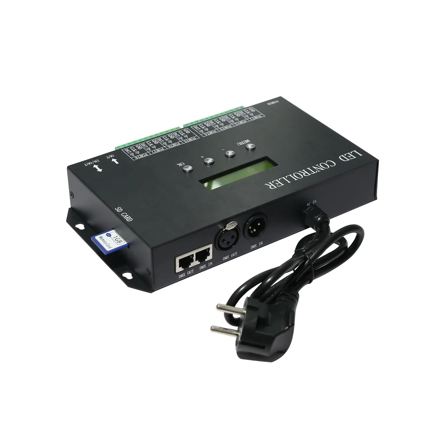 8 พอร์ตเอาต์พุต Artnet/DMX SPI Pixel Controller H807SA WS2811 WS2812 WS2815 RGB RGBW ไฟ LED Strip Dimmer