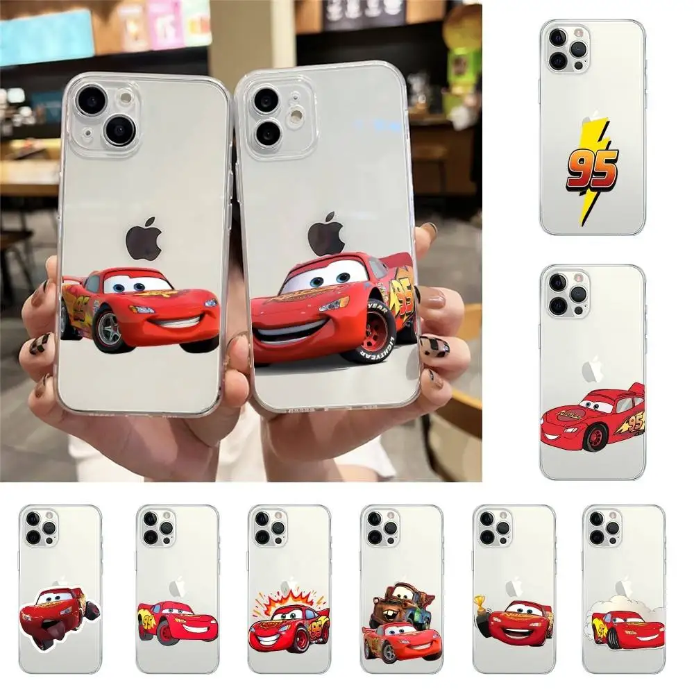 

Cars L-LightningS M-McQueenS Phone Case For Iphone 15 11 13 14 Pro Max 7 8 Plus X Xr Xs Max 16pro 12mini Transparent Cover