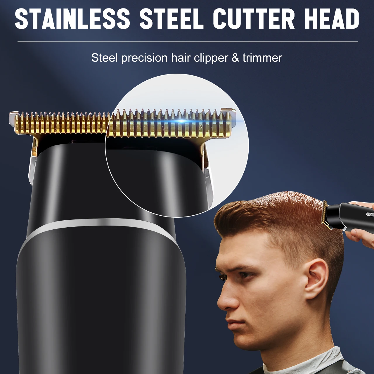 Solimpia Electric Hair Trimmer Professional with Carving Home Salon-Grade Clipper for Precision Shaving USB Rechargeable