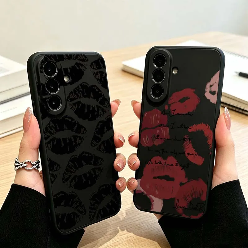 Red Lip Design For Samsung Galaxy A73 A71 A56 A55 A54 A53 A52 A50 A40 A37 A36 A35 A32 A31 Phone Case Cover