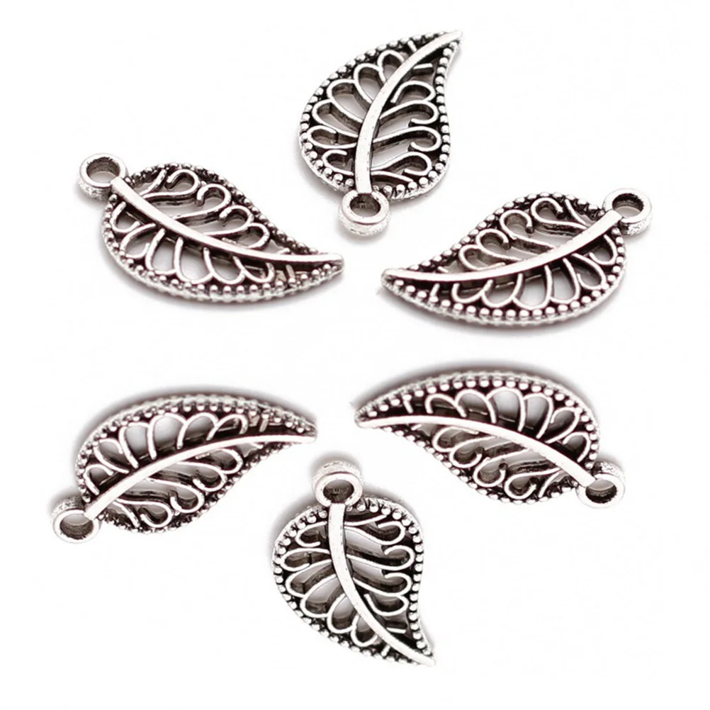 

75 Pcs Leaf Ornaments Alloy Pendant Charms Hollow Out Dangle Accessories for DIY Jewelry Making Necklace Bracelet Earrings
