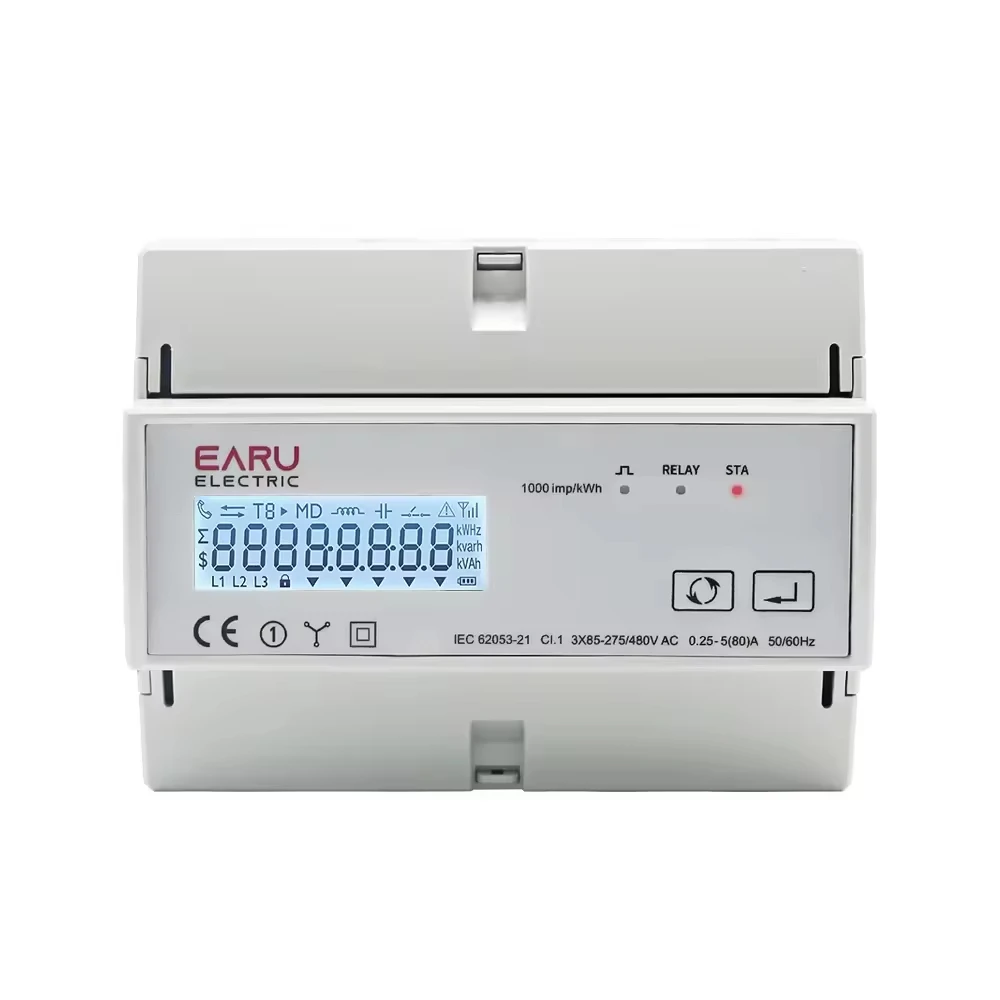 

Smart Three-Phase Bidirectional Electricity Power Meter with WiFi & ZigBee for KWh Monitoring Featuring RS485 Interface AC 380V